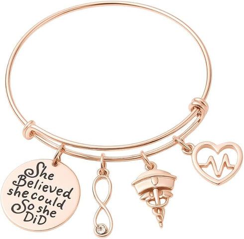 Infinity Collection - LPN Charm Bracelet - LPN Bangle Nursing Appreciation Gift for RN LPN Graduation Licensed Nurse...