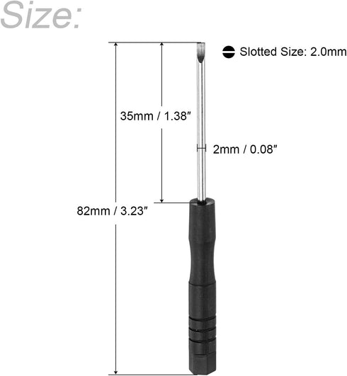 uxcell Mini Slotted Screwdriver, 2.0mm Flat Head for Watch Eyeglasses Electronics Repair, 10 Pcs...