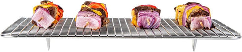 Restaurantware Met Lux 8.5 x 12 Inch Wire Baking Rack 1 Heavy-Duty Oven Wire Rack - Fits Quarter Size Sheet Pan Dishwashable Stainless Steel Cooli...