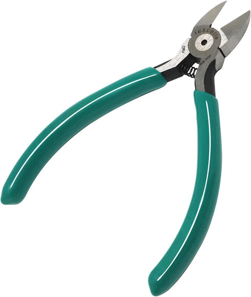 iexcell 4.5" Side Cutter Diagonal Wire Cutting Pliers Nippers Repair Tool, Green, Chrome-Vanadium Steel...