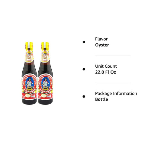 Thai Oyster Sauce Maekrua Brand - 11 oz bottle x 2...