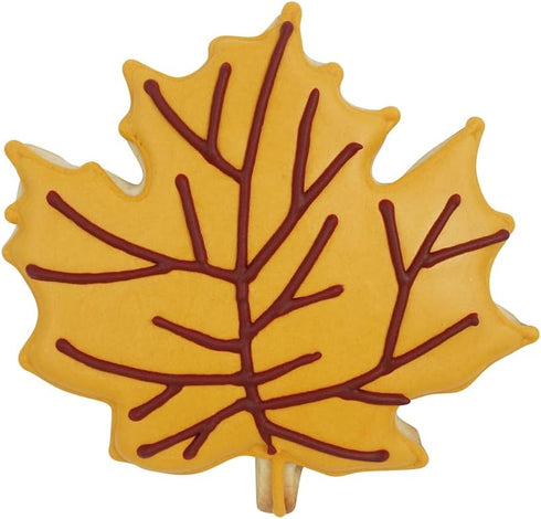R&M Thanksgiving and Fall Leaves Gift Set. Includes 5-Piece Assorted Size Maple Leaf Cookie Cutters...