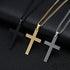 3 Pcs Cross Necklace Cross Pendant Necklace Stainless Steel Cross Pendant Chain Jewelry Gifts Prayer Inscription Cross Necklace Silver Black Gold ...