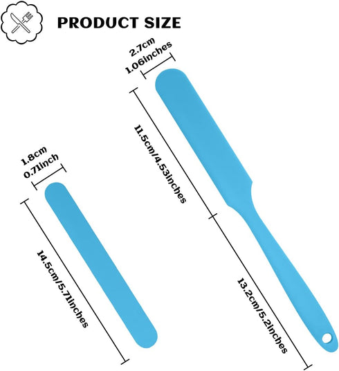 LAM Silicone Stir Sticks Kit, 2 PCS Silicone Resin Popsicle Sticks & 2 PCS Silicone Spatula Scraper for Mixing Resin, Wax, Paint, Epoxy, DIY Craft...