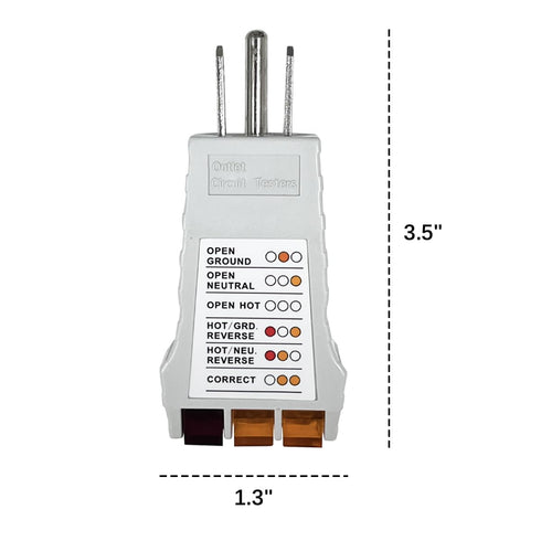 SK300 Outlet Circuit Testers, 3-Wire Receptacle for Use on 125VAC Circuits, Detect Common Improper Wiring Conditions, Grey...
