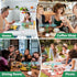 Portable Fans for Tables, Foldable Table Fans Indoor, Outdoor Food Fans with Holographic Blades, Battery Powered Hangable Food Spinning Fan for Pi...