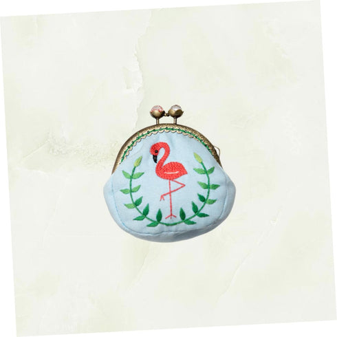 EXCEART 1 Set ladies wallet flower kit coin purses for women embroidery coin purs for beginners change purse Mini embroidery kit for beginners sma...