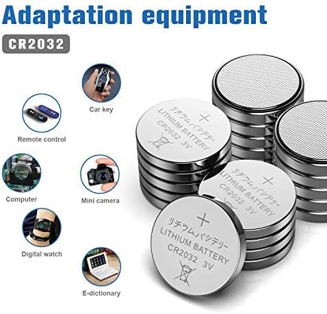 GutAlkaLi CR2032 Lithium 3V Battery, Electronic Coin Cell Button for Toys Calculators Watches (40 Pcs)...