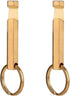 2PCS Solid Brass Keychain Beer Bottle Opener with Brass Key Rings Handcrafted in Brass Copper,?KPQ-502L?, small, Gold...