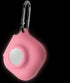 Geiomoo 2 in 1 Silicone Case Compatible with Beats Fit Pro and Air Tag, Protective Cover with Carabiner (Luminous Pink)...