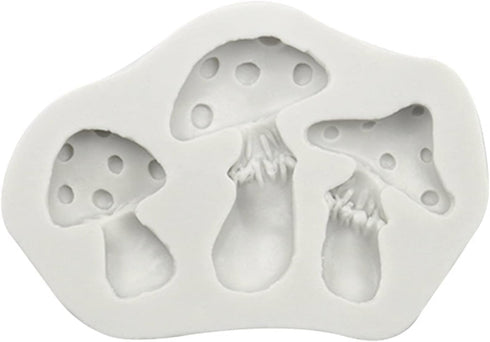 White Mushroom Silicone Mold Chocolate Candy Clay Mold For Diy Dessert Crystal Ice Mold Handmade Cupcake Decor Baking Tool Mushroom Silicone Mold,...