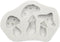 White Mushroom Silicone Mold Chocolate Candy Clay Mold For Diy Dessert Crystal Ice Mold Handmade Cupcake Decor Baking Tool Mushroom Silicone Mold,...