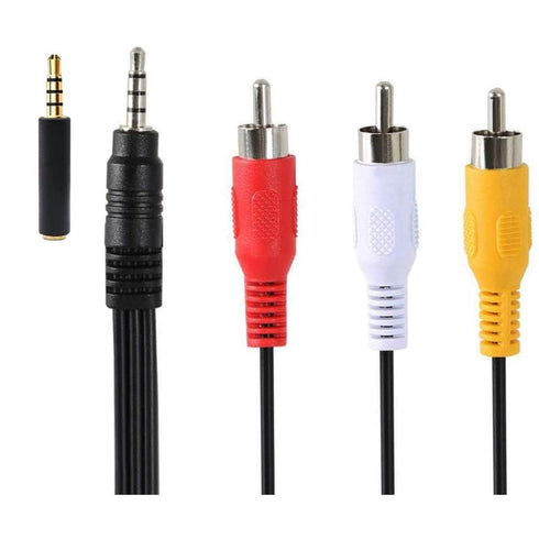 Peidesi 3.5 mm to RCA AV Camcorder Video Cable,3.5mm Male to 3RCA Male Plug Stereo Audio Video AUX Cable for Smartphones,MP3, Tablets,Speakers,Hom...