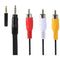 Peidesi 3.5 mm to RCA AV Camcorder Video Cable,3.5mm Male to 3RCA Male Plug Stereo Audio Video AUX Cable for Smartphones,MP3, Tablets,Speakers,Hom...