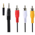 Peidesi 3.5 mm to RCA AV Camcorder Video Cable,3.5mm Male to 3RCA Male Plug Stereo Audio Video AUX Cable for Smartphones,MP3, Tablets,Speakers,Hom...