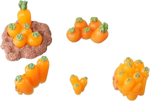 12Pcs Rabbit and Carrot Miniature Figurines Fairy Garden Accessories,Micro Landscape Ornaments DIY Crafts Ornament for Home Decor...