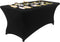 Peomeise 6FT Spandex Table Cover Rectangular Stretch Spandex Tablecloth (Black,6FT)...