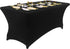 Peomeise 6FT Spandex Table Cover Rectangular Stretch Spandex Tablecloth (Black,6FT)...