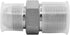 (2-PACK) 2404-08-08 Hydraulic Hose Adapter Fitting 1/2" Male JIC 37° Flare (3/4"-16UNF) × 1/2" Male (1/2"-14NPTF) SAE Straight Pipe Joints Tube Co...