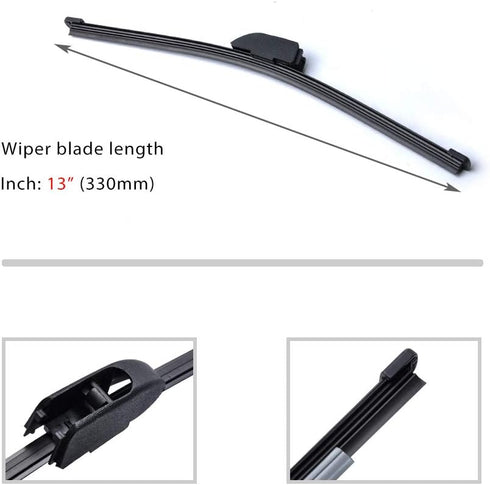 OTUAYAUTO Rear Windshield Wiper Blades - 2 Pieces of 13" Car Back Window Wiper - for Hyundai Elantra GT, I30 2012 2013 2014 2015 2016 2017...