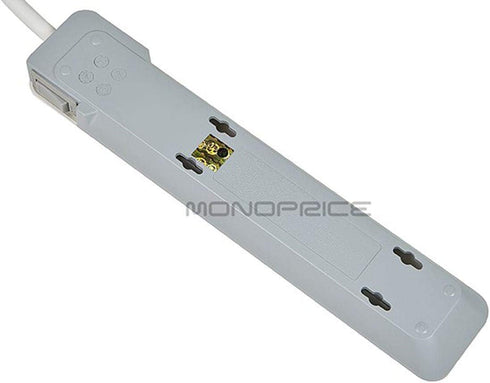 Monoprice 109198 6 Outlet Slim Surge Protector Power Strip - White - 3ft Cord | UL Rated 540 Joules With Power/Circuit Breaker Switch...
