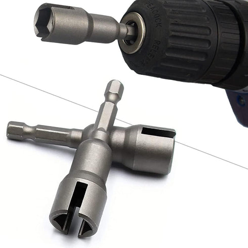 6 Pcs Wing Nut Drill Bit Set, Hurricane Wingnut Driver Power Wing Nut Driver Socket Wrenches Tool Set, 1/4 Inch Hex Shank Steel Drills Bits for Pa...