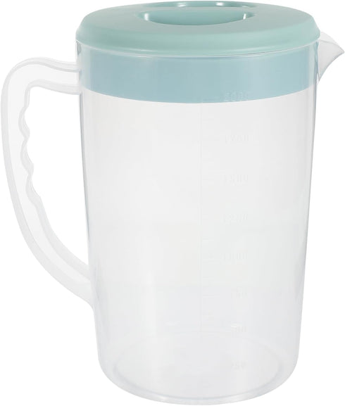 Hemoton Plastic Pitcher with Lid,2000ml Lemonade Pitcher,Pitcher with Lid Covered,Juice Beverage Jar,Airtight Pitcher Jug Juice Pitcher Milk Conta...