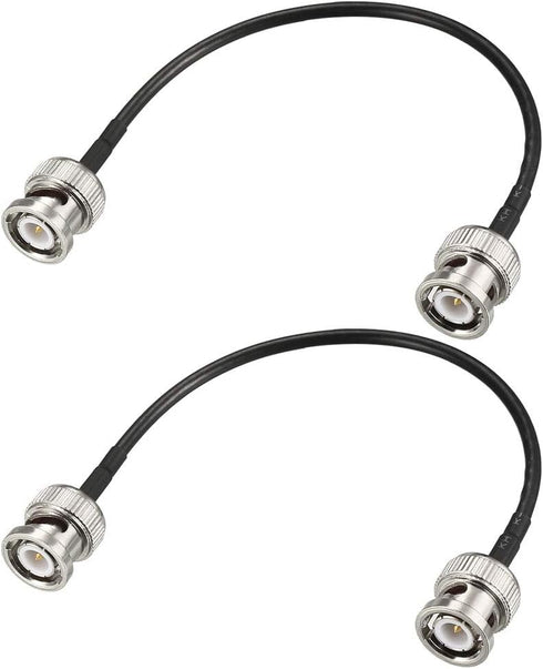 uxcell BNC Male to Male Coaxial Jumper Cable 50 ohm 6 inch RG174 for Video Signals,CCTV,DVR,Camera 2pcs...