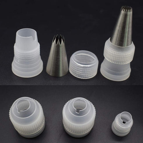 6 Pack Piping Nozzles Coupler, Couplers Adaptor Cake Decorating Tools, 3 Size Couplers for Icing Nozzles...