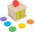 Adena Montessori Coin Box Yellow-Green Door Baby Toys for 6-12 Months 1 2 Years Old Toddlers Infant Toys...