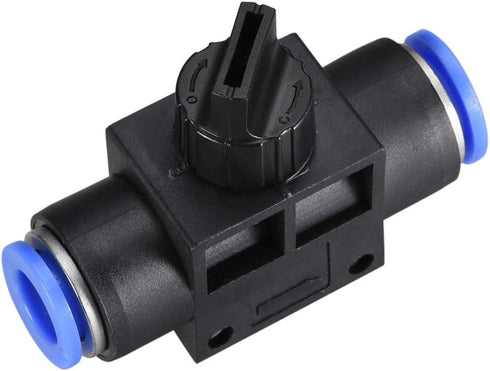 uxcell 10mm OD Pneumatic Air Flow Control Valve with Push-to-Connect Fitting,Union Straight,Pneumatic Air Controller Valve 5pcs...