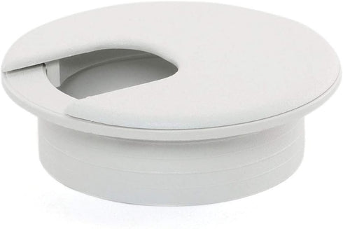 2pcs 2 Inch Desk Wire Cord Cable Grommets Hole Cover for Office PC Desk Cable Cord Organizer Plastic Cover (White-2Pcs)...