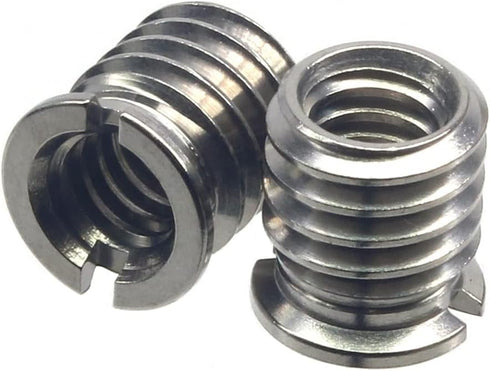 Stainless Steel 1/4"-20 Female to 3/8"-16 Male Convert Screw Adapter 2 Pieces 10.5mm Height...