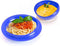 Spill Proof Scoop Bowl and Plate with Non-Skid Suction Base, Adaptive Self-Feeding Dinnerware for Elderly/Disabled (Blue Combo Set)...