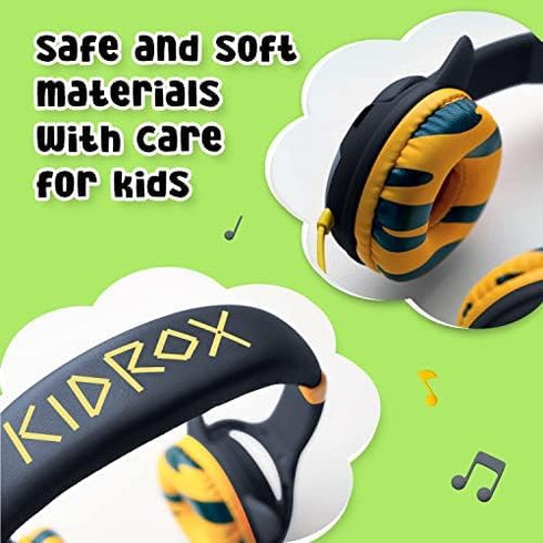 Kidrox Toddler Headphones for 1 + Year Old — Baby Headphones for Toddlers 1-3, Infant Headphones for Girls & Boys, Wired Kids Headphones for Airpl...
