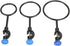 3 Pcs Laboratory Support Stand Clamps, Iron Steel Close Ring Black Coating Retort Clamp Support Ring Lab Stand Retort Set Set for Chemistry Physic...
