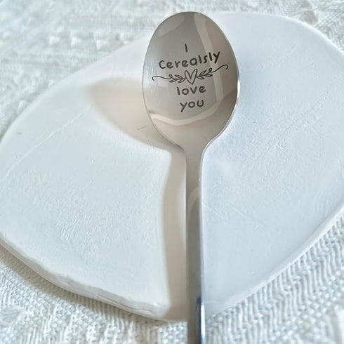 I Cerealsly Love You Gift Spoons for Husband Wife Christmas Birthday Gifts for Boyfriend Girlfriend Anniversary Valentine's Day Gift for BF GF Cer...