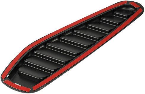 Air Flow Intake Cover, 2pcs Carbon Fiber Style Car Air Flow Intake Decorative Scoop Bonnet Vent Hood Cover Universal Air Flow Vent Cover Hood Scoo...