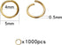 1000 Pcs 5mm Open Jump Rings Gold Plated Jump Rings for Jewelry Making Single Ring Bulk for DIY Craft Earring Necklace Bracelet Pendant Choker Jew...