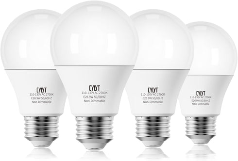 Light Bulbs 60 Watt Equivalent Solt White 2700K, E26 A19 LED Light Bulb 9W 800 Lumen, Focos LED para Casa, 120V 60HZ Lightbulbs for Indoor Outdoor...