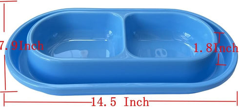 Ant Proof Cat Dish Pet Feeder 32 Oz Food Water Bowl for Small Medium Size Dogs Cats (Pink,M)...