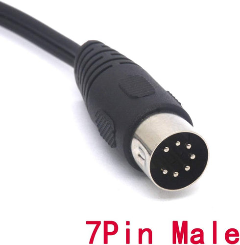 7 Pin DIN to RCA Cable, 7-Pin MIDI Male Plug to 2 RCA Male Audio Adapter Cord for Bang Olufsen, Naim, Quad.Stereo Systems (50 cm)...
