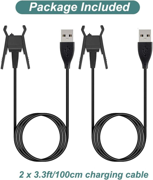 Kissmart 2-Pack Charger Cable for Fitbit Alta, Repalcement USB Charging Cable with 1m/3.3ft USB Cord for Fitbit Alta Smart Wristband Accessories...
