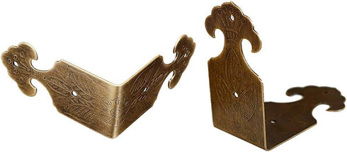 8Pcs Right Angle Brass Box Corner Protector Corner Braces Hardware Desk Edge Guards Wood Jewelry Box Photo Frame Accessories...