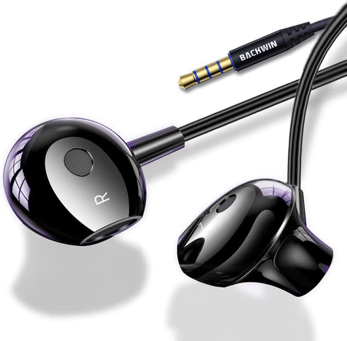 Wired Earbuds with HD mic for Calls, Rock Bass Headphones Universal 3.5 mm Plug,in-Ear Noise-canceling Wired Earphone with Microphone, Metal Shell...