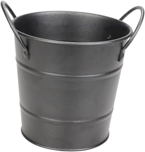 Food Container Small Containers Black Metal Ice Container for Bar Basket Mini Tinplate Bucket Portable Ice Bucket French Fry Bucket Dipping Sauce ...