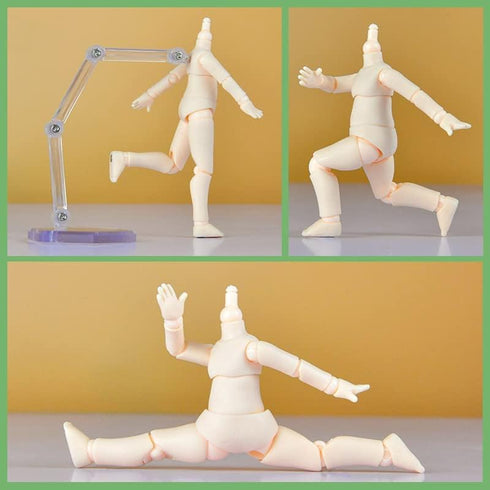 YMY OB11 Doll Body Normal Size GSC BJD Doll Body Joint Movable Doll Model Action Figure ?Milky White-9.6cm?...