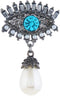 Retro Evil Eyes Crystal Brooches Pins Fashion Beautiful Created Rhinestone Abstract Eyes Brooch Good Idea for Party Dance Wedding Banquet for Eleg...