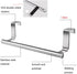 Stainless Steel Towel Rack Bathroom Towel Holder Stand Kitchen Cabinet Door Hanging Organizer Shelf Wall Mounted Towels Bar (1pcs)...