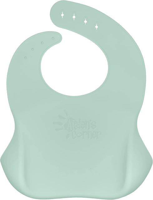 Aiden's Corner Baby Boys Girls Silicone Waterproof Catcher Bibs for Infants Toddlers BPA Free Unisex Soft Adjustable Fit...